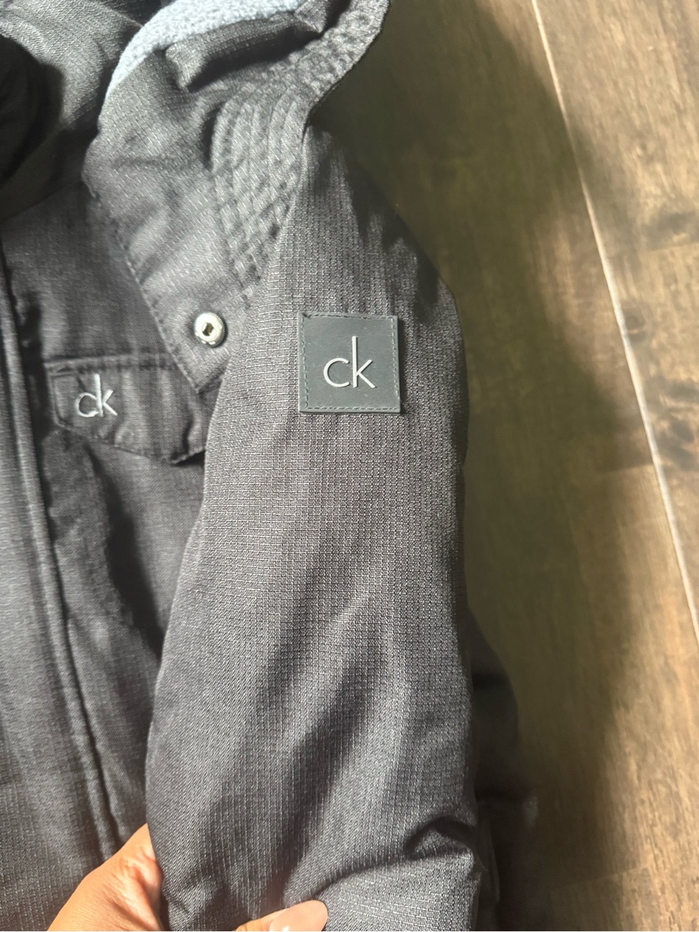 Calvin Klein Jeans Kids Black Logo Coat